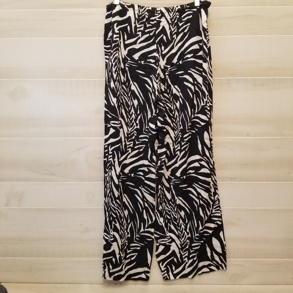{L} St. John So Cal Zebra Animal Print Lounge Pants Swim Cover - Picture 3 of 11